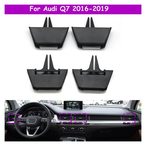 Air Vent Adjustment Clip For Audi Q7 2016 2019 Replacement Vent Tab Clip For HVAC AC Outlet Paddle Repair Kit, black plastic 2-piece