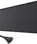 Privacy Screen Fence Netting 8 Feet By 50 Feet Black Heavy Duty Mesh Shade Cover with zip ties for outdoor use