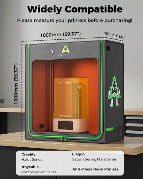 Beefed Up Extra Large Resin 3D Printer Enclosure With Fan Interface And Temperature Control 1000x500x1000mm interior view