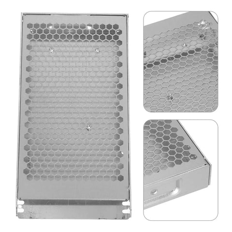 Heavy Duty Switching Power Supply In Aluminum Enclosure, Easy Install, High Efficiency Converter Box For DIY Industrial Projects, Durable Metal Housing, Compact Mounting Case For Reliable Industrial Power, silver vented case
