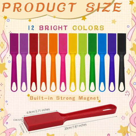 Magnetic Bingo Wands Set 12 Colorful Sticks 7.87 Inch Long Magnetic Tips for Bingo Chips