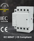 4 Pole AC Contactor With 120V Coil Normally Open, 60A IEC 400V Rating, industrial use, CE compliant, displayed in profile view