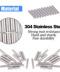 50-Piece 5x25mm Dowel Pins Stainless Steel Shelf Support Pegs For Cabinets And Furniture Built Tough With 304 Stainless Rust Resistant Easy Install Silver Tone Pin Rod Fasten Elements.