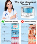 2-In-1 Ultrasonic Retainer And Jewelry Cleaner With 46KHz Deep Cleaning Power Portable Dental Cleaning Pod benefits comparison