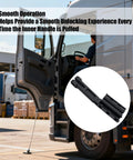 Volvo Truck Outer Door Handle Lower Linkage Rod Replacement Black Finish Built Tough For Easy Install And Long Lasting Durability Restores Smooth Door Release And Reliable Operation Across Volvo Trucks, black plastic rod