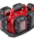Six Pack Sequential Charger For M18 Batteries Heavy Duty Red Power Dock To Charge Six Packs In Sequence Fast Safe And Easy