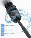 Rugged 5 Pack Adjustable NPT 3/4 Inch Cable Glands 13-18mm PA66 Nylon IP68 Waterproof Sealed Connectors for Indoor Outdoor Enclosures and Machinery, Anti Corrosion, Heavy Duty Electrical Installations on cable