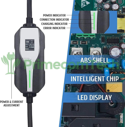 Tesla Level 2 EV Charger 240V 32A And 40A Dual Rate NEMA 14-50 Home EVSE with LED display and indicators
