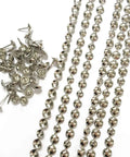 Five Meter Upholstery Tack Strips Featuring Nine Point Five Millimeter Nickel Finished Heads And Included Single Nails.