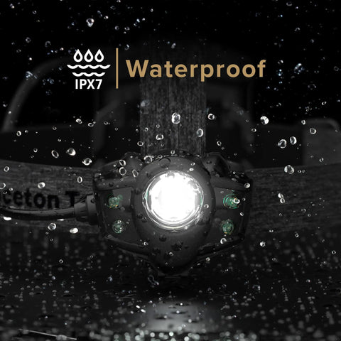 Hardworking Tactical LED Headlamp With Five LEDs 650 Lumen Spot And Flood Beam Plus Hardhat Mount waterproof in rain
