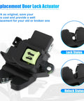Close-up of Trunk Latch Lock Actuator 81230A7030 for Kia Forte Koup 2014-2020, showing unlocking and locking status features.