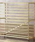 Built Tough Fabric Roll Storage Rack With Adjustable Pulley And Dual Tier Organizer for organizing rolls in studio