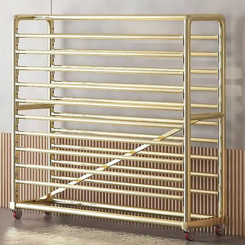 Built Tough Fabric Roll Storage Rack With Adjustable Pulley And Dual Tier Organizer for organizing rolls in studio