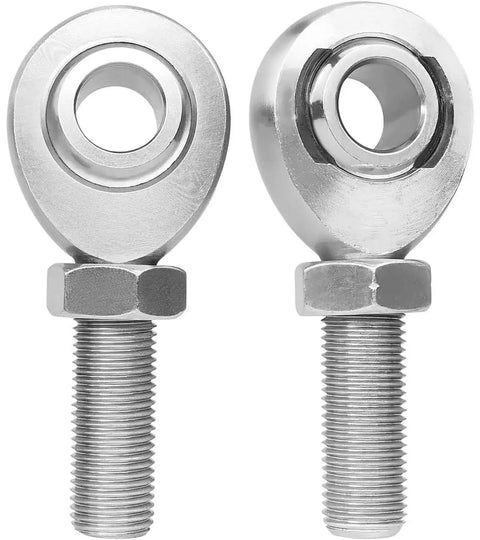 Heavy Duty Half Inch Rod End Bearings Kit Spherical Heim Joints With Chromoly Shaft Support Jam Nuts Left Hand And Right Hand Threads Half Inch By Twenty For Steering Linkage 2 Pieces, two rod ends with nuts