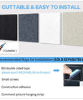 Pro Setup 6 Pack High Density Polyester Sound Absorbing Panels 16 By 12 Inches Tackable Acoustic Wall Tiles shown cuttable and easy to install.