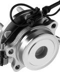 Front Wheel Bearing Hub Assembly 6 Lug Fits Nissan Pathfinder Frontier Xterra Equator With ABS 515064 2 Pack Durable Replacement Hubs For SUV And Pickup Trucks Easy Install Premium Quality, close-up view of hub with visible sensors