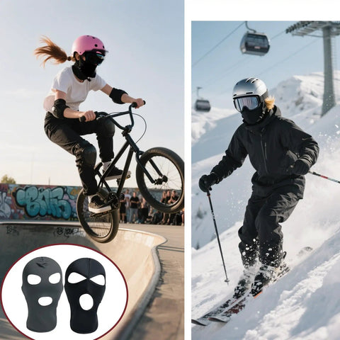 Two Pack 3 Hole Balaclava Ski Mask For Men And Women, Dope Ultra Thin Full Face Cover With Eye And Mouth Openings in outdoor use