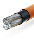 Cross-section of copper conductors in NEMA 14-50P To 6-50R Welder Adapter Cord Heavy Duty STW 8AWG 50 Amp 250V Power Lead 1.5 Ft