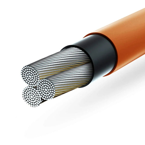 Cross-section of copper conductors in NEMA 14-50P To 6-50R Welder Adapter Cord Heavy Duty STW 8AWG 50 Amp 250V Power Lead 1.5 Ft