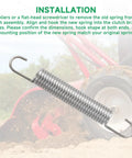 1492099 Tiller Clutch Spring For Two-Speed Rear Tine Tillers shown in front of tiller wheels during installation process