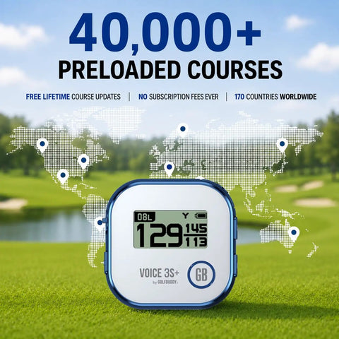 3S Plus Talking Golf GPS Rangefinder With Clip On Hat Mount Slope On Off Audible Yardage To Front Center And Back