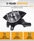 Front view of Front Right Steering Knuckle Assembly With Wheel Hub Bearing Swap In Ready For 2005 To 2012 Ford Escape