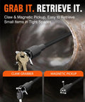 1920P HD Borescope With Grabber Endoscope Camera And 2.8 Inch Screen, 20.8 Inch Flexible Snake Cam For Pipes And Drains, Automotive Repair, And Hard To Reach Areas, IP67 Waterproof Inspection Tool with claw and magnetic pickup