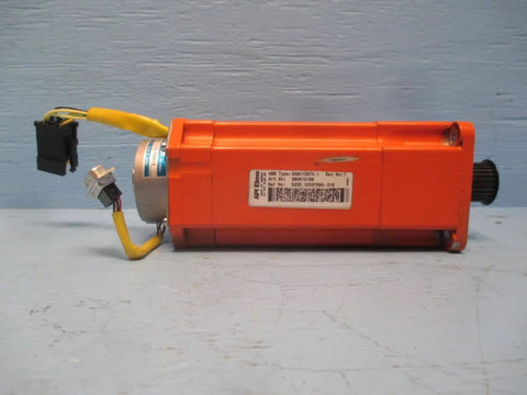 AC Servo Motor For Industrial Automation With Beefy Torque 3HAC10674-1 Compatible With ABB Robotics Tamagawa Encoder Rev 1 Durable Servo For Robotic Arms And Precise Positioning And Smooth Motion, orange metal housing with cables