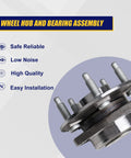 Front Or Rear Wheel Hub Bearing Assembly For Chevy Malibu Impala Equinox GMC Terrain Buick LaCrosse Regal Cadillac CTS XTS 5 Lug With ABS Compatible Durable Replacement Kit For A Smooth Ride side view