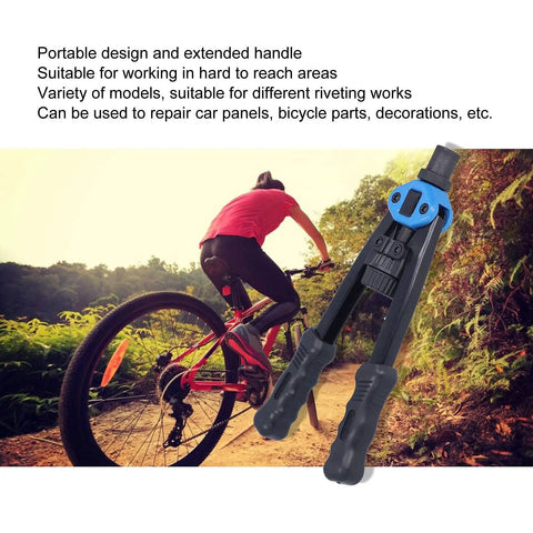 Heavy Duty Hand Rivet Nut Tool Kit With M8 M10 M12 Mandrels, Carbon Steel Body And Rubber Grip on a nature background