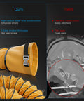 Comparison of 8 Inch PVC Flexible Duct With 25 Feet Length Adjustable Rope And D Shaped Rings against competitor's weaker model