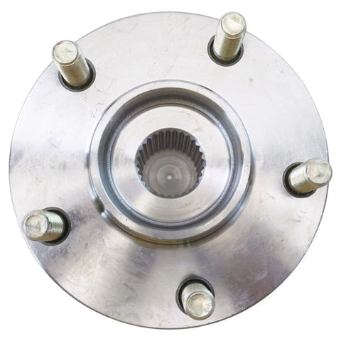 Front Driver Or Passenger Side Wheel Bearing And Hub Assembly For 2008 To 2015 Lancer Evolution GSR MR Ralliart And Lancer SE Direct Fit Drop In OEM Replacement High Quality top view