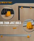 Track Saw Guide Rail Mounts 2 Pack Universal ABS Wall And Ceiling Storage Rack holding rulers and squares
