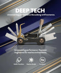 Nine In One Scuba Diving Travel Tool Set in 420 stainless steel and brass, compact design, tool details visible