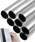 Eight Piece Self Adhering Pipe Insulation Foam Tubes With Aluminum Foil Wrap For Outdoor Water Lines Weatherproof Freeze Protection