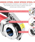 Top Shelf Electric Pipe Threader Workhorse 2300W Heavy Duty Cut And Thread Kit showing carbon steel die and aluminum head.