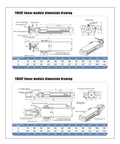 Precision Linear Guide Actuator Slide Module With Butter Smooth Manual Electric XY Stage For Labs And Shops dimensions drawing with technical specifications.