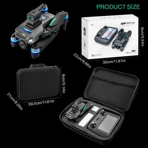 4K GPS Camera Drone With Obstacle Avoidance and Auto Return, Brushless FPV Motors, 5G Transmission, packed in carry case