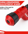 Close-up of No Nonsense CSST Tubing And Copper Pipe Cutter with large ergonomic adjustment knob for easy grip and quick cuts.
