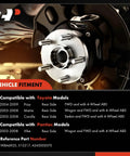 Close-up of Rear Wheel Bearing And Hub Assembly Set With ABS For Toyota Corolla Matrix Prius Vibe 2003 To 2008 2004 To 2009 Five Lug Pattern FWD Only 4 Wheel ABS Ready To Roll Kit showing the five-lug hub and components.