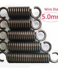 Heavy Gauge Extension Tension Springs With Secure Hook Ends deliver rock solid shock absorption, 5mm wire, 30mm diameter.
