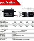 Low Profile Programmable Brushless Digital Servo For 1/10 Scale Drift Cars specifications diagram with dimensions and details
