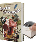 Hollow Book Safe With Hidden Compartment And Combination Lock disguised as Alice in Wonderland book, hand opening cover.