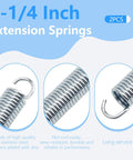 3-1/4 Inch Extension Springs, 2PCS galvanized steel tension coils for saggy recliners, durable, long service life.