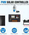 PWM controller for Solar Well Pump Kit 12V DC Submersible Water Pump With 200W Solar Panel, battery not included