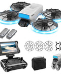 Drone With Screen Remote And Real Time Obstacle Avoidance With Optical Flow Positioning GPS Auto Return And One Key Airdrop Dual Batteries