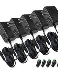 5-pack 12V 2A 24W UL listed AC DC switching power supply wall wart adapters with cords; suitable for CCTV cams and LED strips