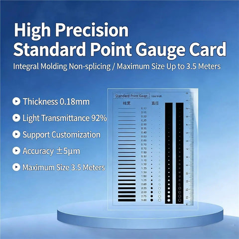 Transparent Crack Comparator Gauge For Defect Measuring, High Precision Crack Width Tool With 5 To 10um Accuracy, Crystal Clear Surface Defects Inspector For Concrete, Metal, And Spray Coated Surfaces, PET 0.18mm