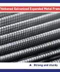 Close-up of thickened galvanized expanded metal frame for 2 Pack Air Filter Replacement For Ingersoll Rand Compressor Built To Last