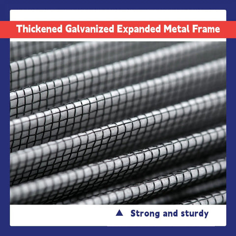 Close-up of thickened galvanized expanded metal frame for 2 Pack Air Filter Replacement For Ingersoll Rand Compressor Built To Last